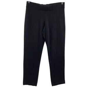 pure Jill by J. Jill Black Slim Leg Pima Cotton Wide Band Leggings Sz Sm Petite